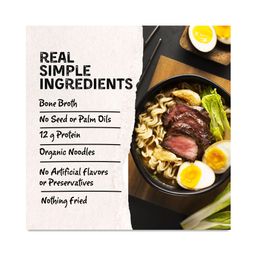 Ramen Soup Pack Made with Organic Noodles, Beef Bone Broth
