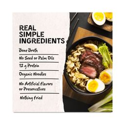 Ramen Soup Pack Made with Organic Noodles, Beef Bone Broth