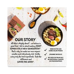 Ramen Soup Pack Made with Organic Noodles, Beef Bone Broth