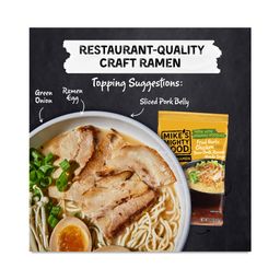 Ramen Soup Pack Made with Organic Noodles, Fried Garlic Chicken Bone Broth