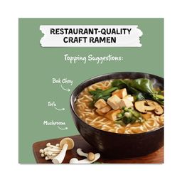 Ramen Soup Pack Made with Organic Noodles, Vegetarian Miso