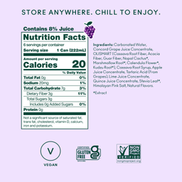 Prebiotic Soda Minis, Classic Grape