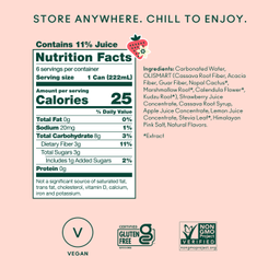 Prebiotic Soda Minis, Strawberry Vanilla