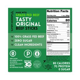 Grass-Fed Beef Sticks, Tasty Original