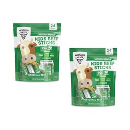 Kids Grass-Fed Beef Sticks, Tasty Original, Value Pack