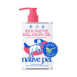 Wild Caught 100% Sockeye Salmon Oil, Skin & Coat Supplement for Dogs & Cats