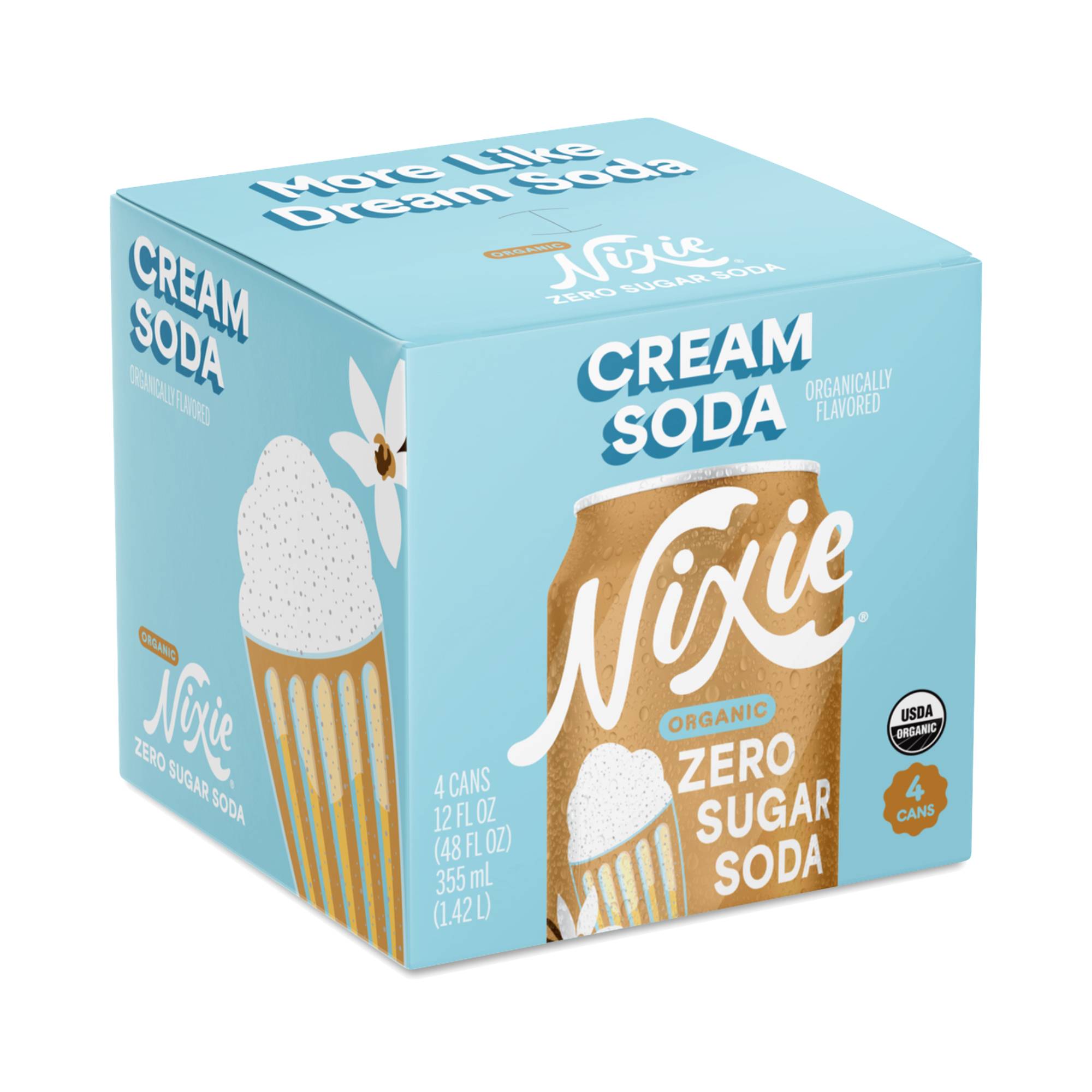 Organic Zero Sugar Soda, Cream Soda