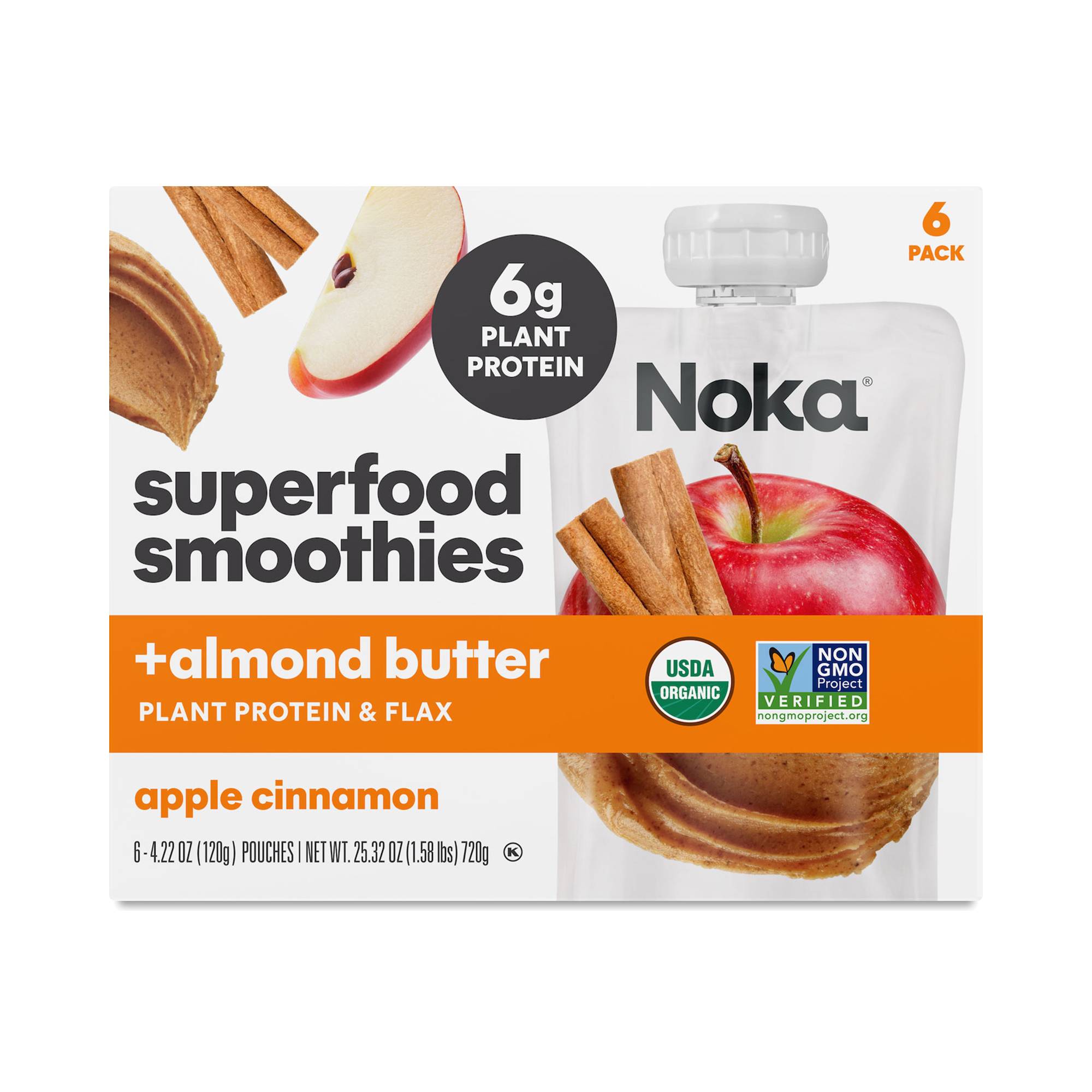 Organic Superfood Smoothie, Apple Cinnamon Almond Butter