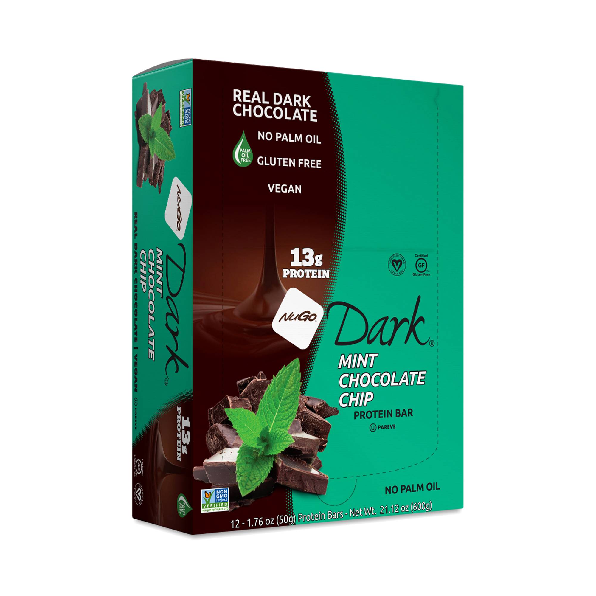 Dark Mint Chocolate Chip Protein Bars
