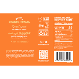 Prebiotic Soda Minis, Orange Cream
