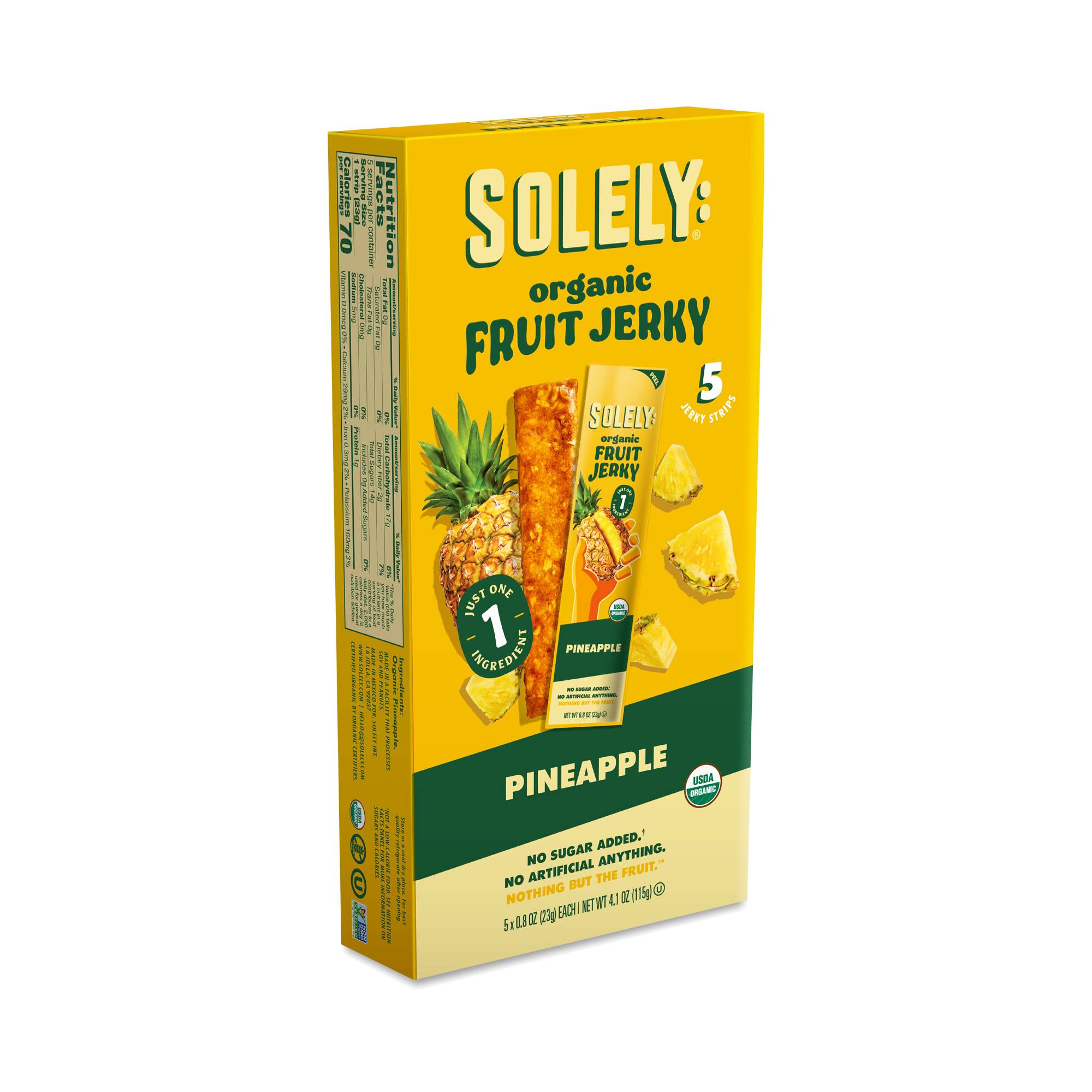 Organic Fruit Jerky, Pineapple, Multipack