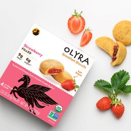 Organic Breakfast Biscuits, Strawberry Fruit Filled