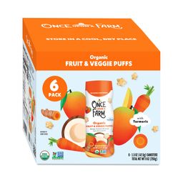 Organic Fruit & Veggie Puffs, Mango Coconut & Carrot
