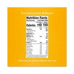 Organic Plant-Rich Meals, Curried Carrot & Beans