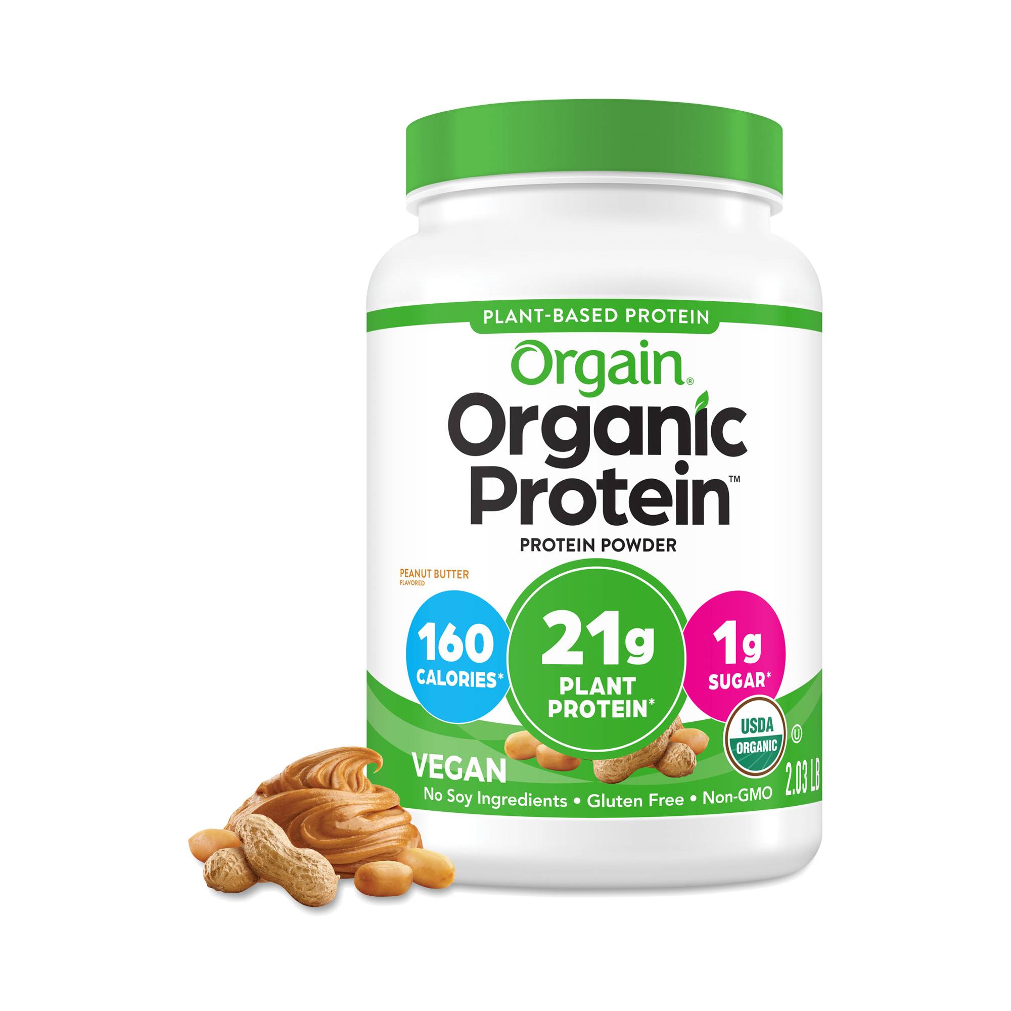 Organic Protein Powder, Peanut Butter