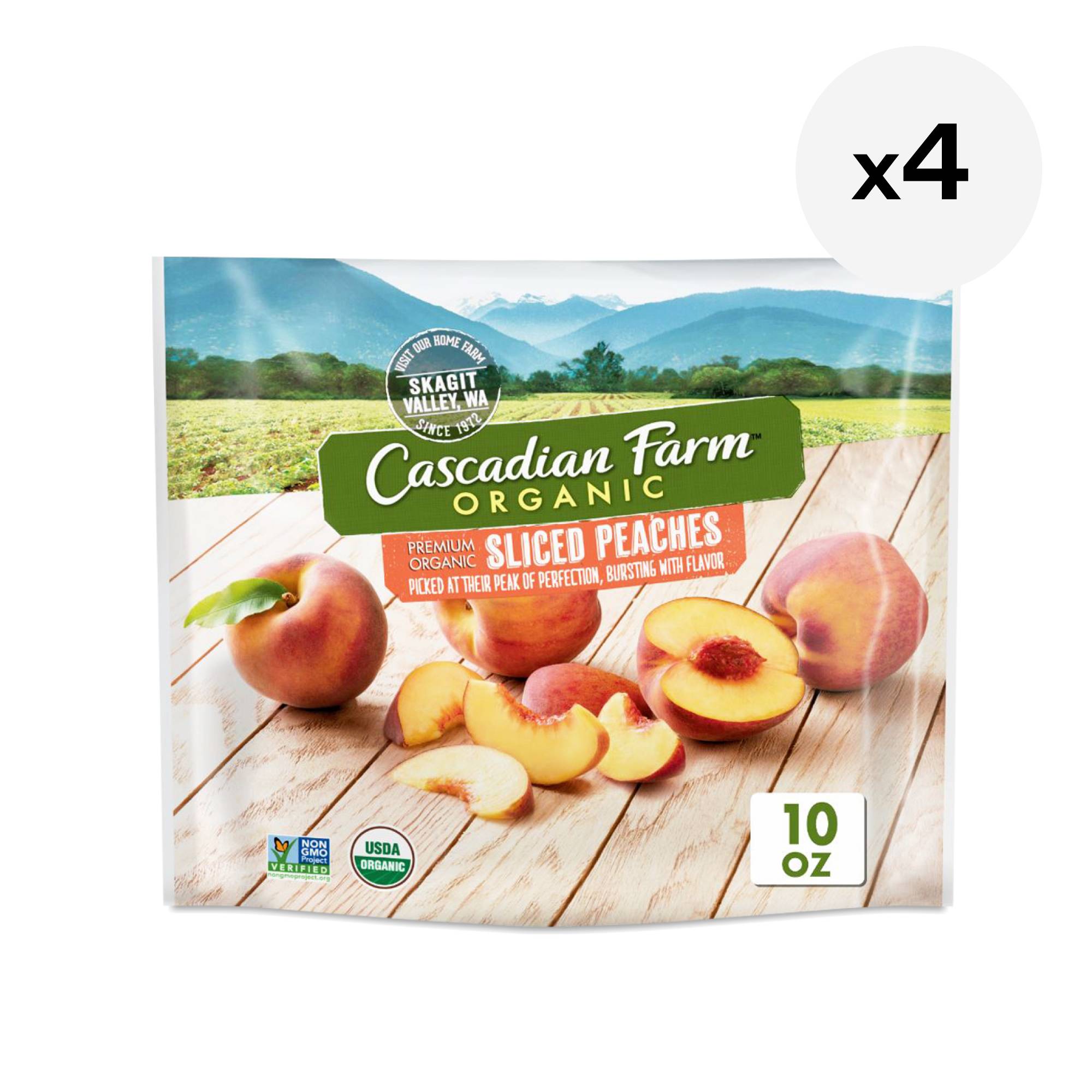 Organic Premium-Sliced Peaches, 4 Pack