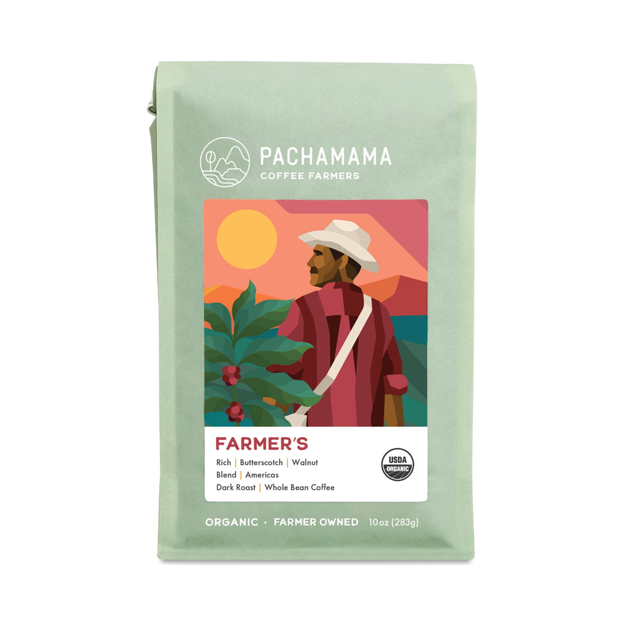 Organic Whole Bean Coffee, Farmer's Dark Roast
