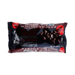 Organic 100% Cacao Unsweetened Dark Chocolate Chips
