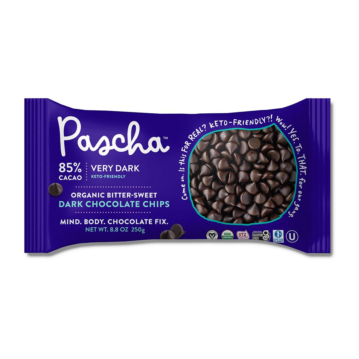 Organic 85% Bitter Sweet Dark Chocolate Chips