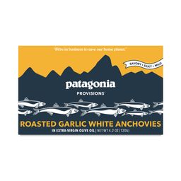 White Anchovies in EVOO, Roasted Garlic
