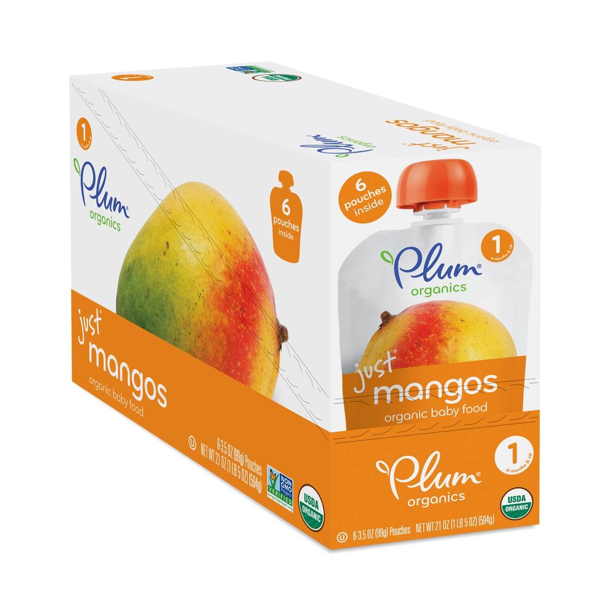 Just Mangos Baby Food Stage 1 by Plum Organics - Thrive Market