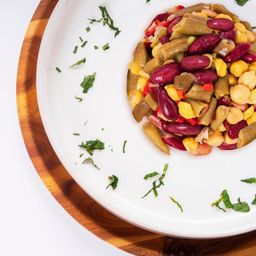 Steamed & Marinated Mediterranean Three Bean Salad