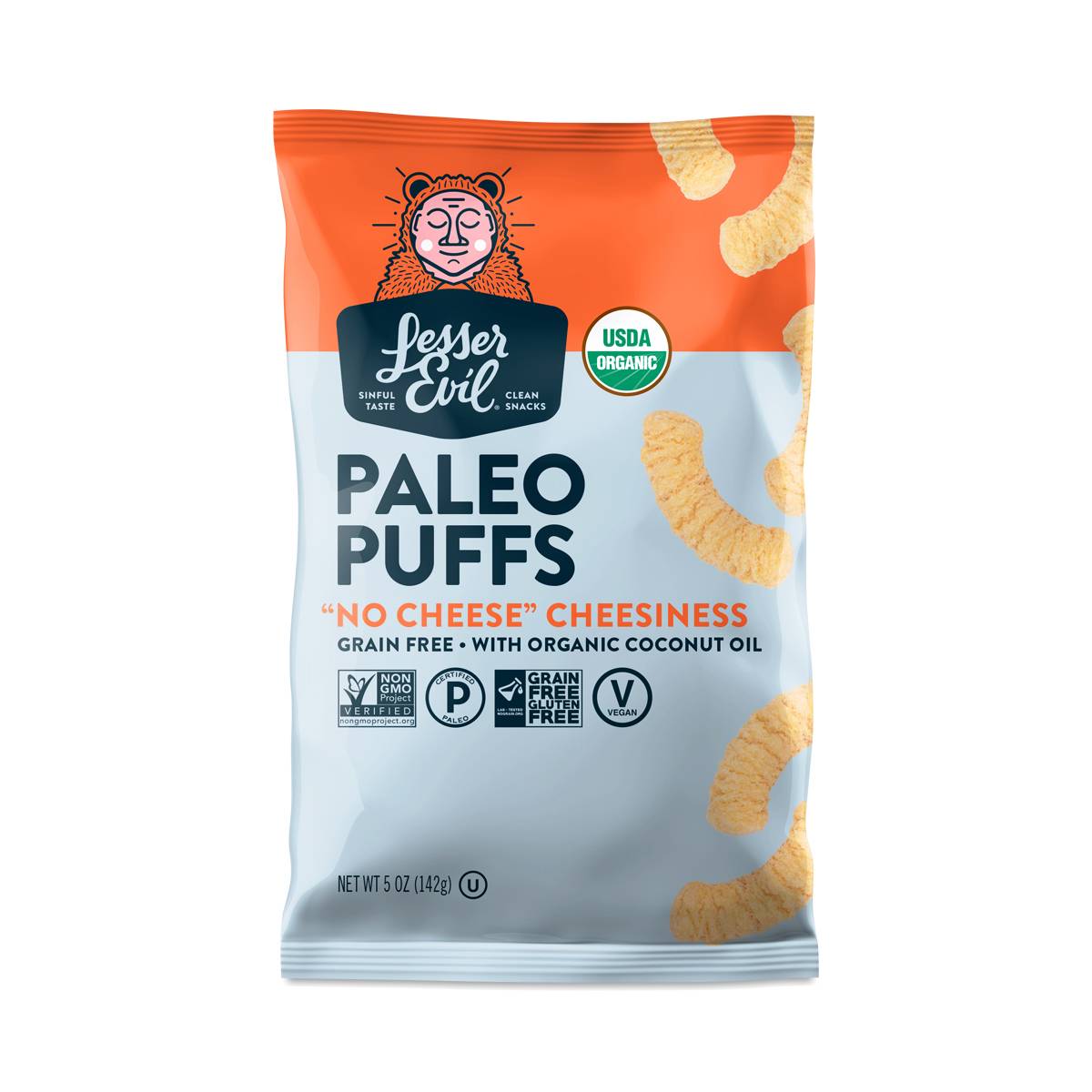 LesserEvil Paleo Puffs No Cheese Cheesiness