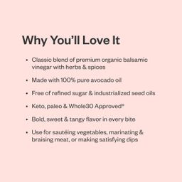 Balsamic Vinaigrette & Marinade with Avocado Oil