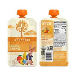 Organic Prebiotic Fiber Puree Pouches, Oats & Seeds Variety Pack