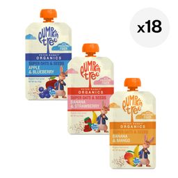 Organic Prebiotic Fiber Puree Pouches, Oats & Seeds Variety Pack