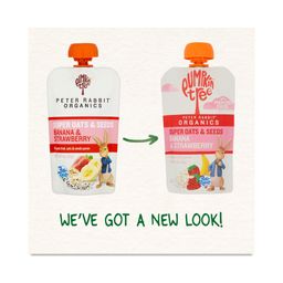 Prebiotic Super Oats & Seeds Pouches, Banana & Strawberry