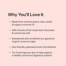 Probiotic Ancient Grain Granola, Chocolate Sea Salt