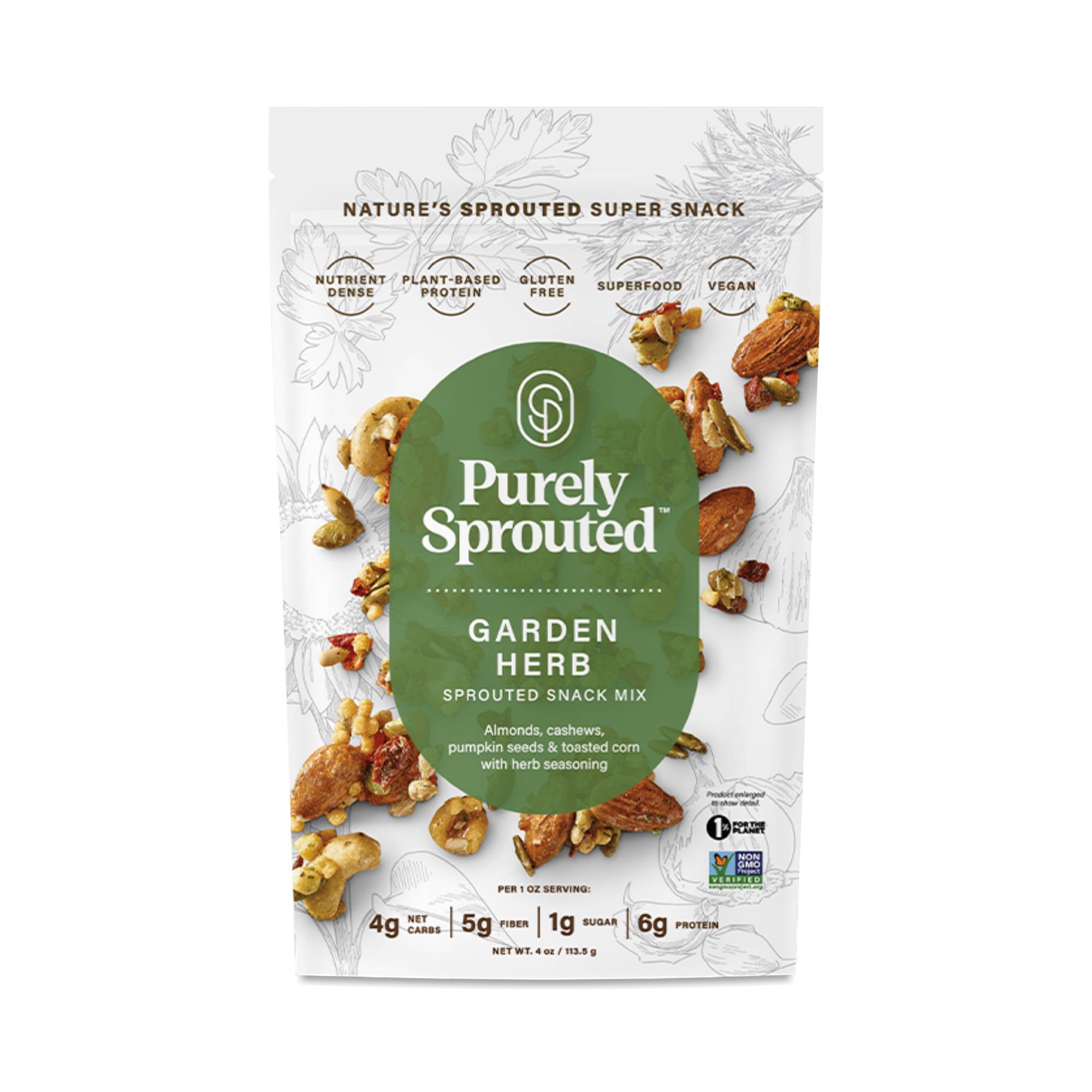 Sprouted Snack Mix, Garden Herb