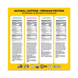 Caffeine & Protein Bars, Best Seller Variety Pack