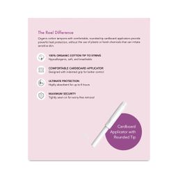 Organic Cotton Tampons with Cardboard Applicators, Super
