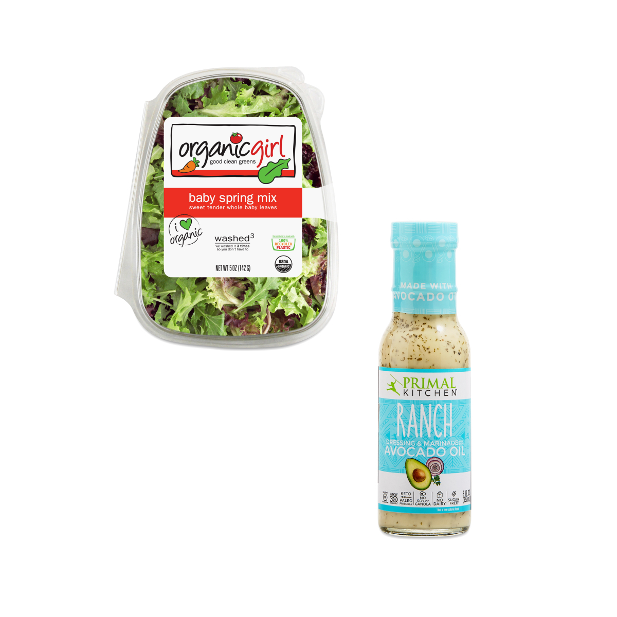 PreWashed Salad Greens with Ranch Dressing Bundle Thrive Market
