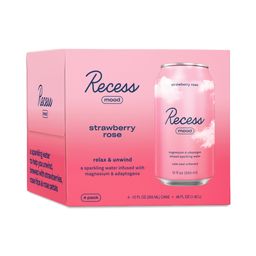 Mood Magnesium Infused Sparkling Water, Strawberry Rose