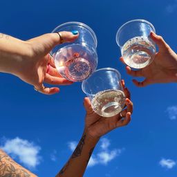Compostable 12 oz Stemless Clear Cold Cups