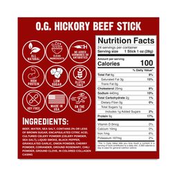 Beef Sticks, O.G. Hickory, Value Size