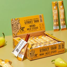 Mini Pork Sticks, Street Taco