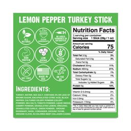 Turkey Sticks, Lemon Pepper, Value Size
