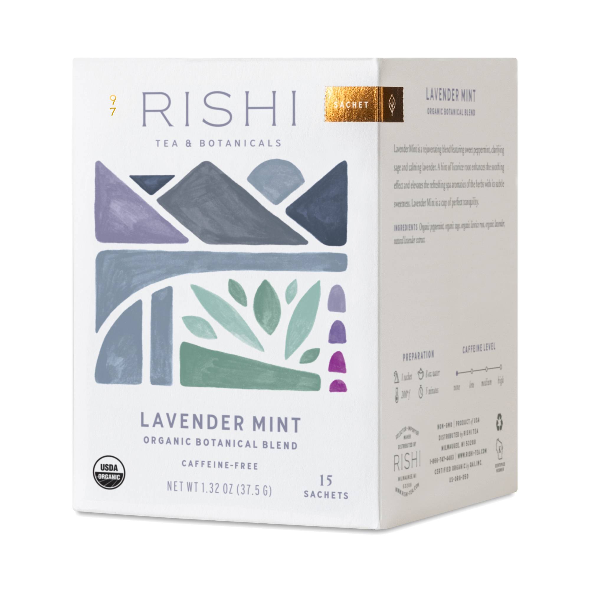Organic Botanical Blend Tea, Lavender Mint
