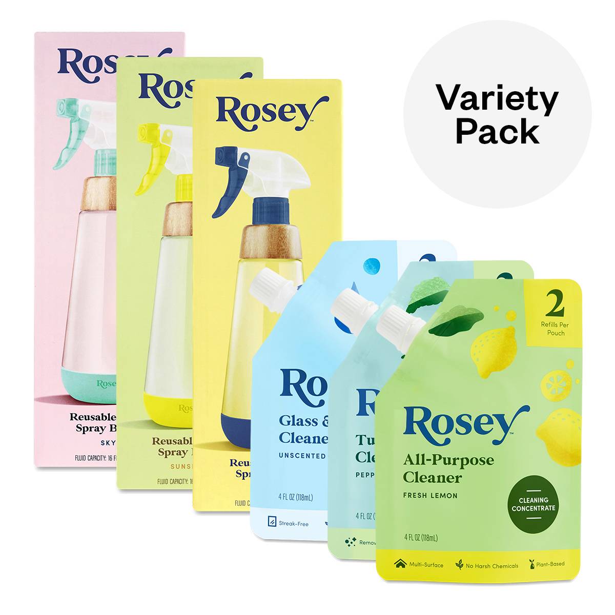 Cleaner Concentrates & Reusable Spray Bottles Bundle