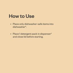 Dishwasher Detergent Packs, Unscented