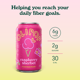 Prebiotic Soda, Raspberry Sherbet