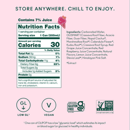 Prebiotic Soda, Raspberry Sherbet