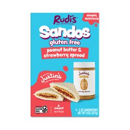 Gluten Free Sandos, Peanut Butter & Strawberry Spread