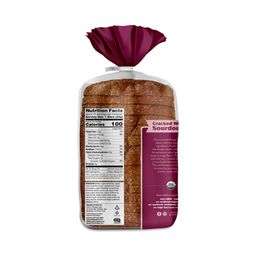 Organic Cracked Wheat Sourdough Bread, Sliced