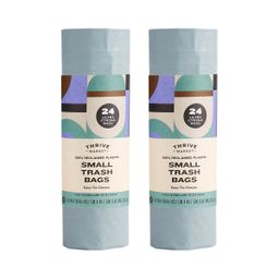 100% Reclaimed Plastic Small Trash Bags, 4 Gallon