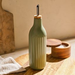Ceramic Oil or Vinegar Dispenser, Sage